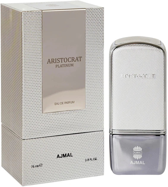 Ajmal Aristocrat Platinum Eau de Parfum bottle and box