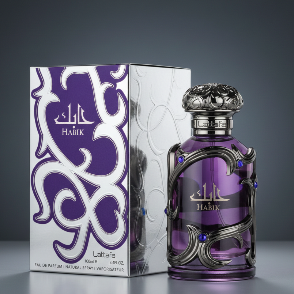 Lattafa Habik for Men 100 mL Eau de Parfum bottle and box