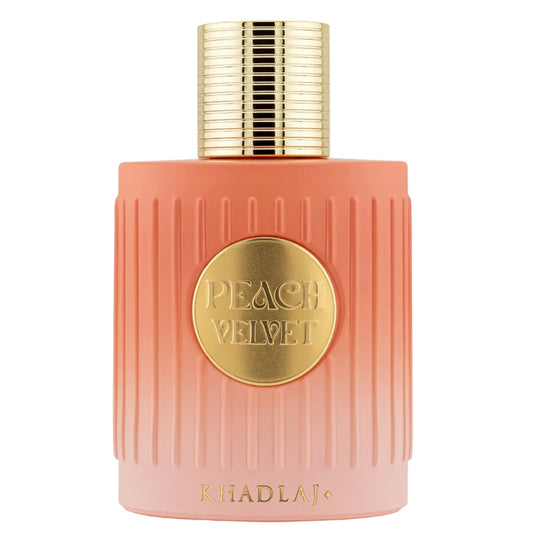 Khadlaj Peach Velvet fragrance bottle and box